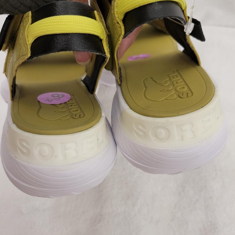 Sorel Women's Explorer Blitz Stride Sandals Olive and Black - Picture 5 of 9